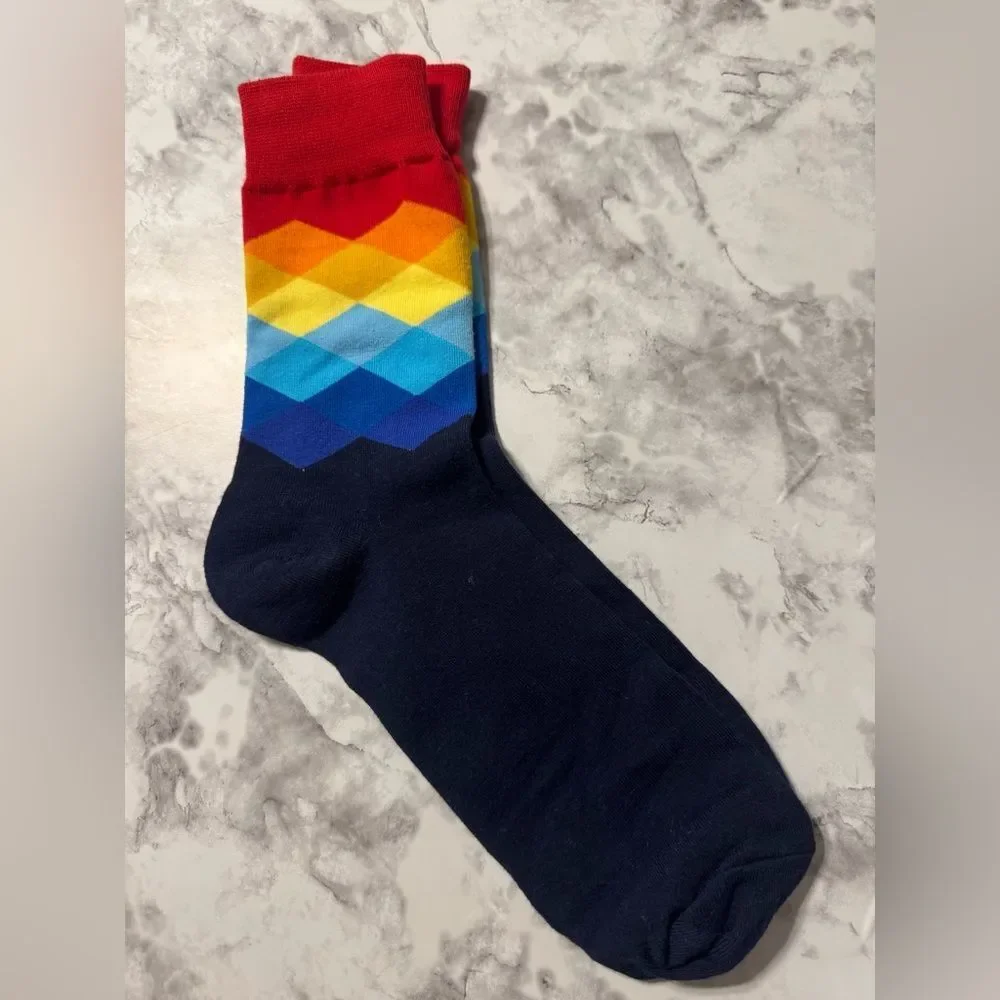 Multicolor Abstract Pattern Socks Pride Colorful